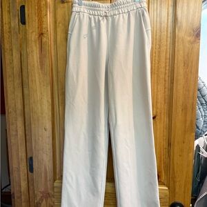 Cream Wide-Leg Pants